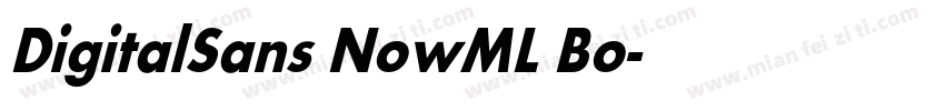 DigitalSans NowML Bo字体转换